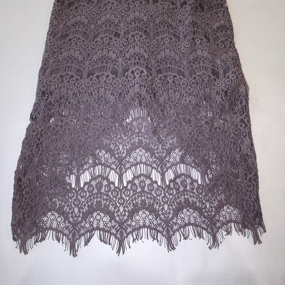 Intimately Free People Peek-a-Boo Purple Slip Dress Lace Cap Sleeve Sheath Small - Picture 8 of 12